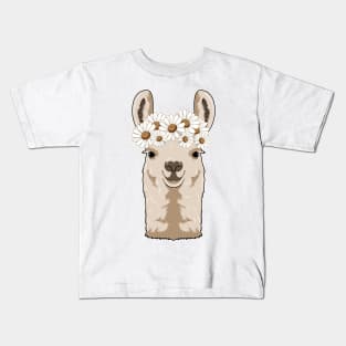 Llama Daisy Kids T-Shirt